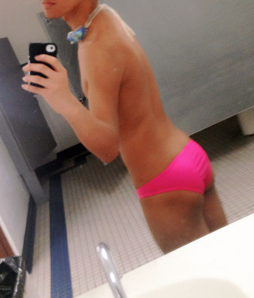 Pink Speedo Selfie