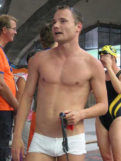 White Square Cut Speedo