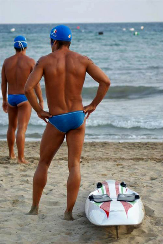 Only speedo on the beach